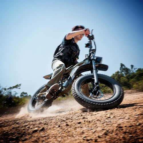 20" Fat Tire Electric Bike with Peak 1200W Motor, 48V 15A Battery, 7-Speed, Dual Disc Brakes K47003
