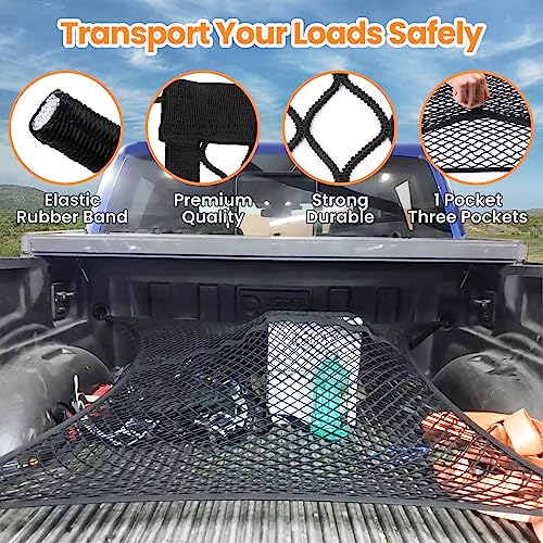 4'x4' Stretchable Elastic Cargo Net for Truck Bed A301616