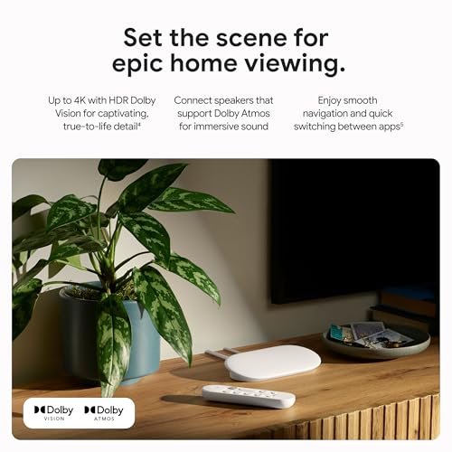 Porcelain 4K Google TV Streamer with 32 GB Storage W6654