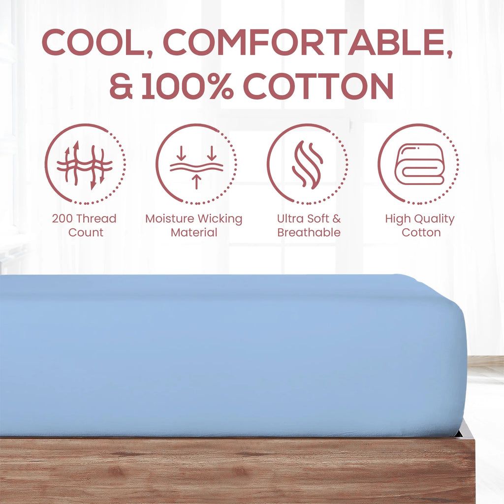 Blue Queen Fitted Cotton Sheet R870759
