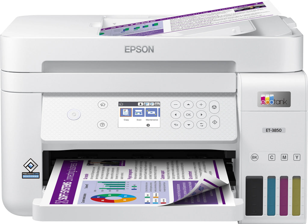White All-in-One Inkjet Printer with Scanner, Copier I7755