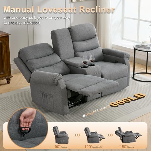 Brown Manual Reclining Loveseat Sofa G688679