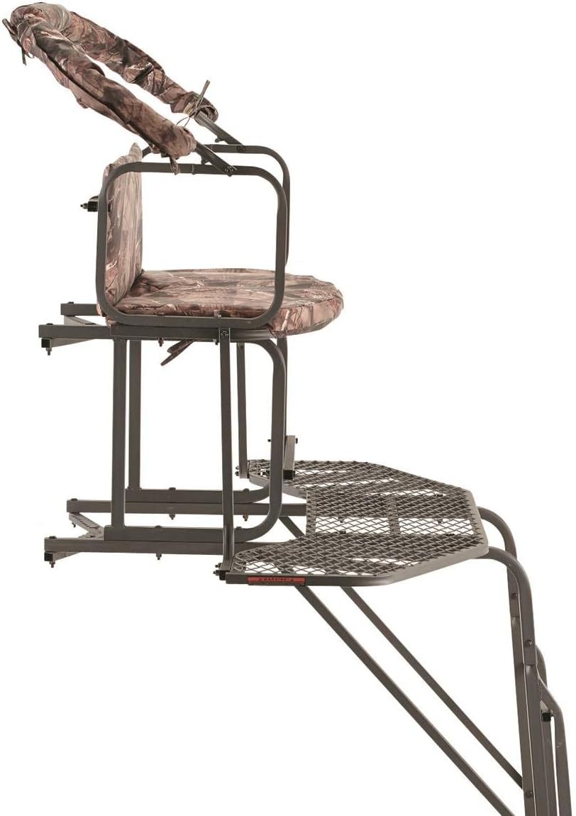 20' 2-Man Ladder Tree Stand with Hunting Blind Climbing Seat Q874295