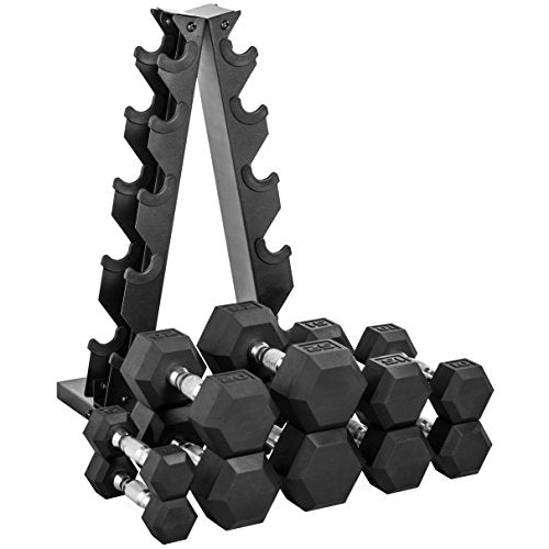 150 LB Dumbbell Set with Rack Q5995
