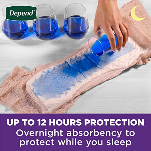 Disposable Overnight Adult Incontinence Underwear for Women, Medium, Blush, 15 Count E72225
