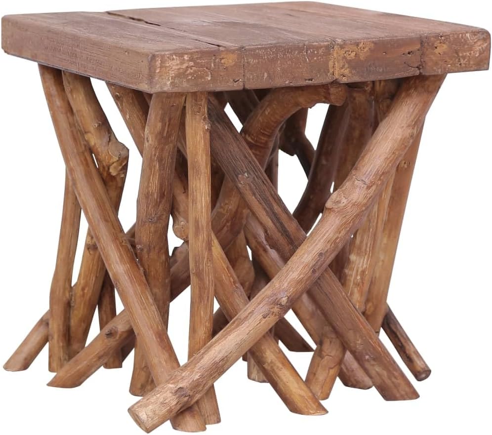 Solid Wood Coffee Table with Log Legs P2229