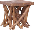 Solid Wood Coffee Table with Log Legs P2229