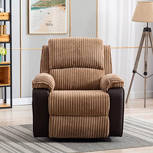 Brown Flannel Fabric Power Recliner Chair J667