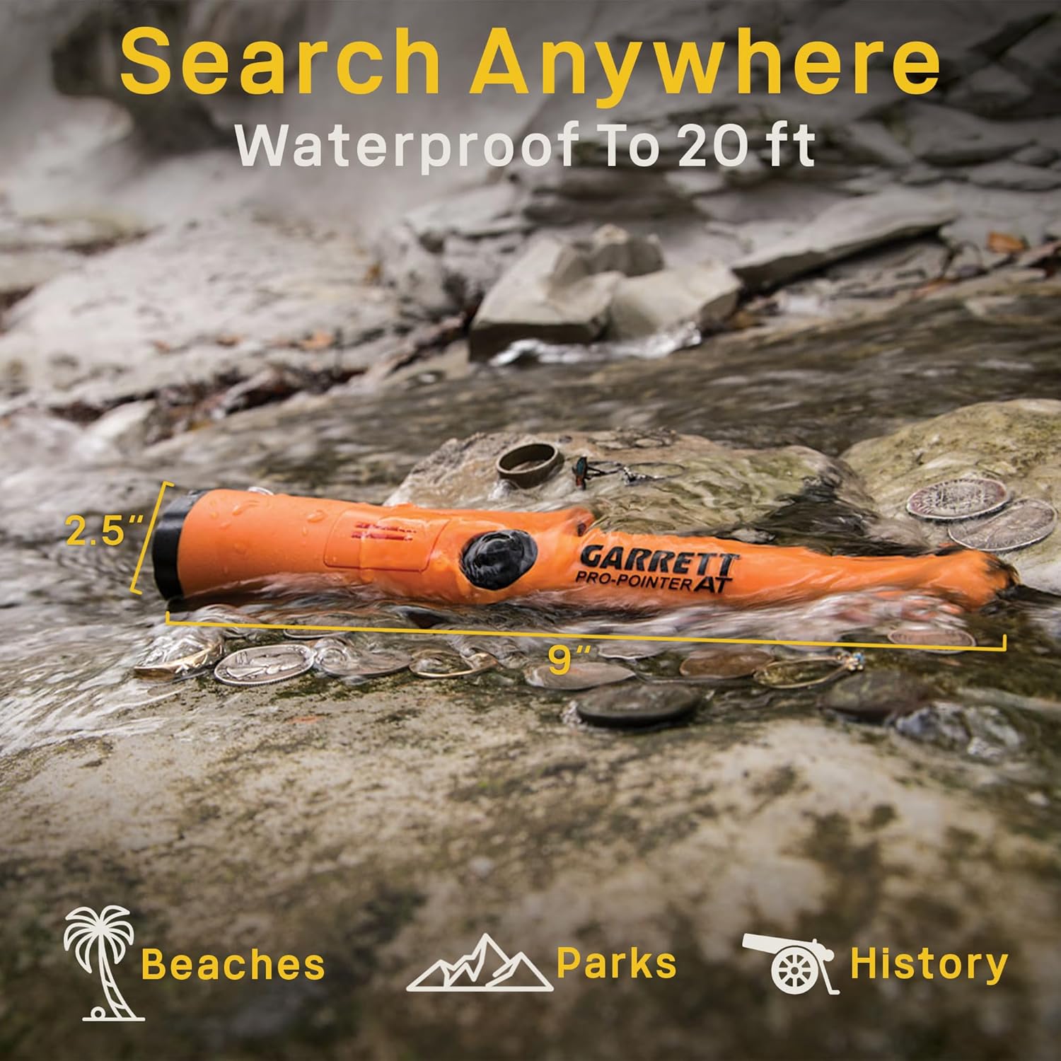 Metal Detector with Waterproof Coil H4921