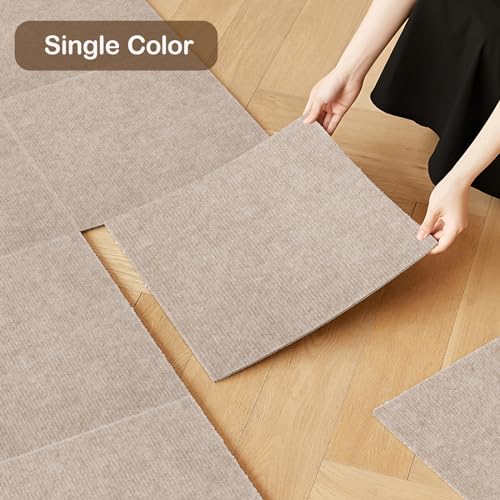 12 Pack Dark Grey Self Adhesive Carpet Floor Tiles G289