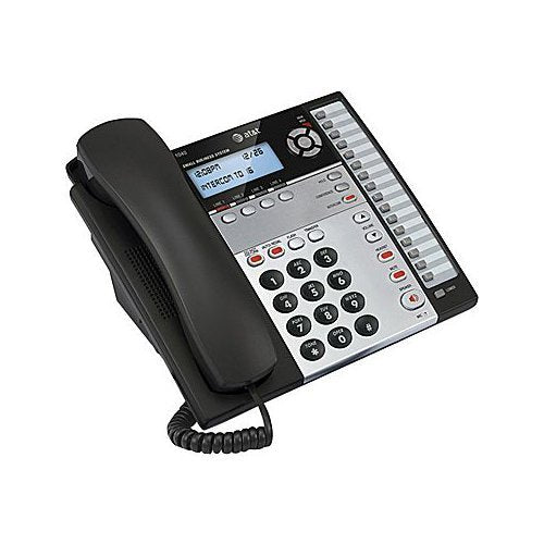 4-Line Expandable Corded Phone System with Speakerphone, 1 Handset, Black/Silver W6336