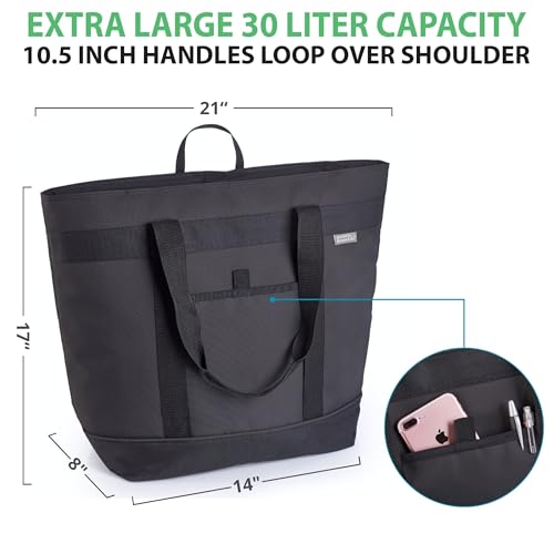Jumbo Insulated Cooler Bag (Charcoal) with HD Thermal Insulation C28951