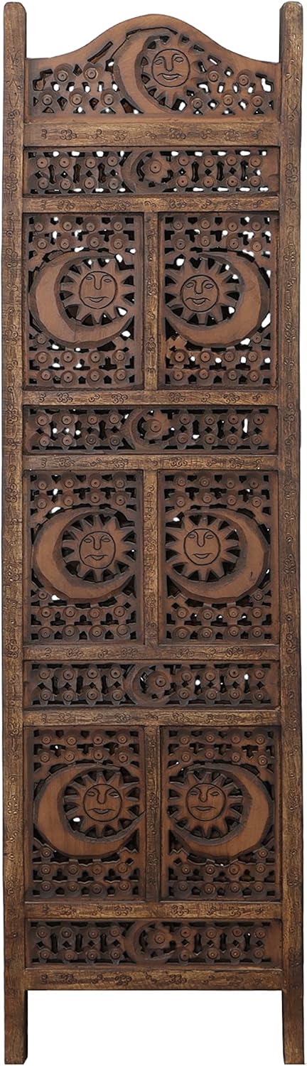 4 Panel Wooden Room Divider V7340