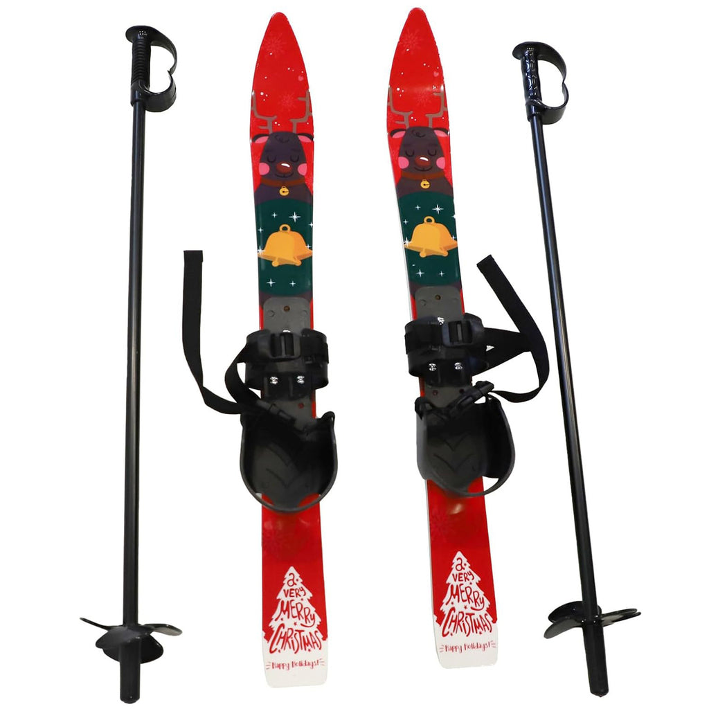 Blue Kids' Ski Set with 2 Ski Boards and 2 Poles I6026