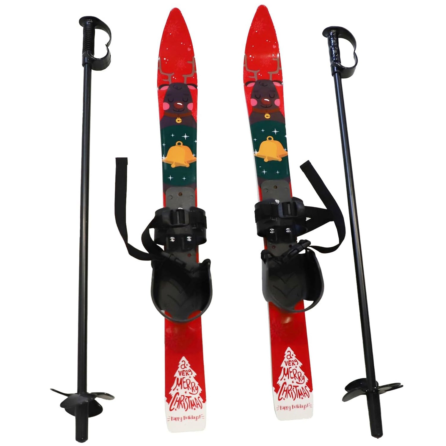 Blue Kids' Ski Set with 2 Ski Boards and 2 Poles I6026