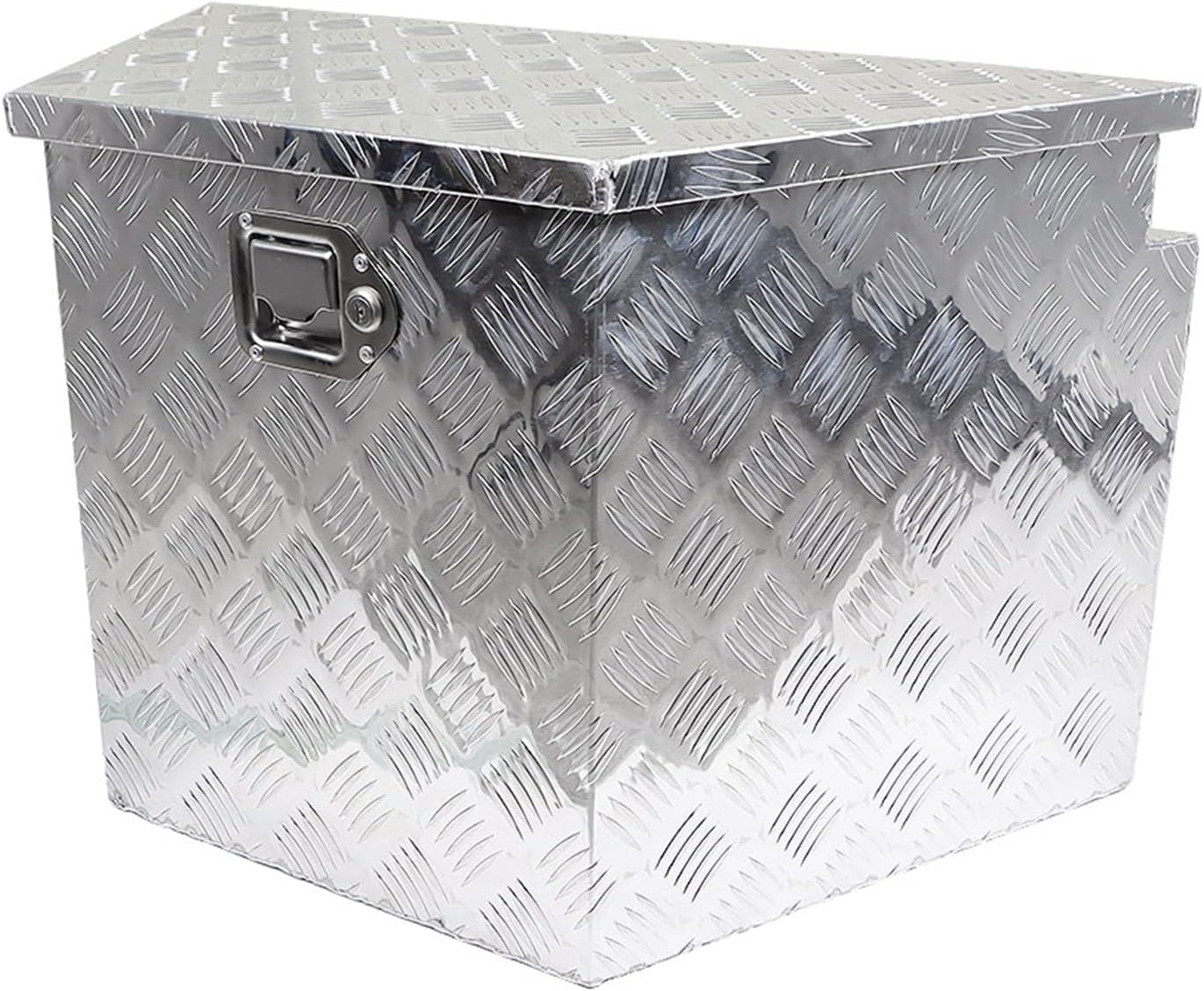 Aluminum Trailer Tongue Tool Box Diamond Tread Silver 29 x 15 x 18in X98199