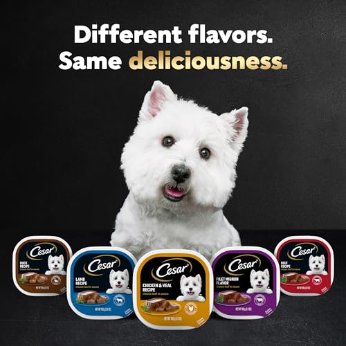 Classic Loaf in Sauce Filet Mignon and Porterhouse Steak Flavors Variety Pack, 3.5 oz. Easy Peel Trays, Pack of 24 U15059