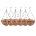 3 Pack 10 Inch Hanging Planter with Coco Liner Metal Wire Basket S510