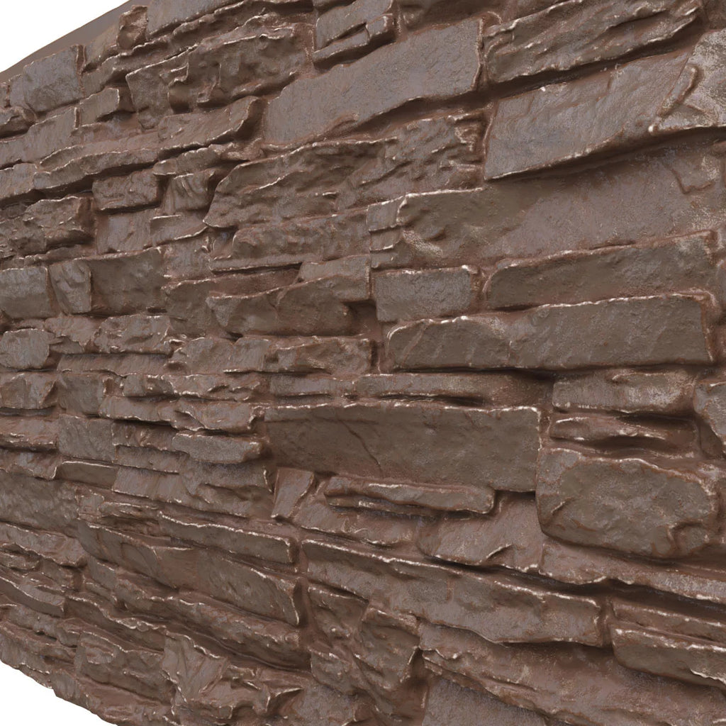 45 3/4"W x 24 1/2"H x 1 1/4"D Autumn Bronze Faux Stone Siding Panel W483