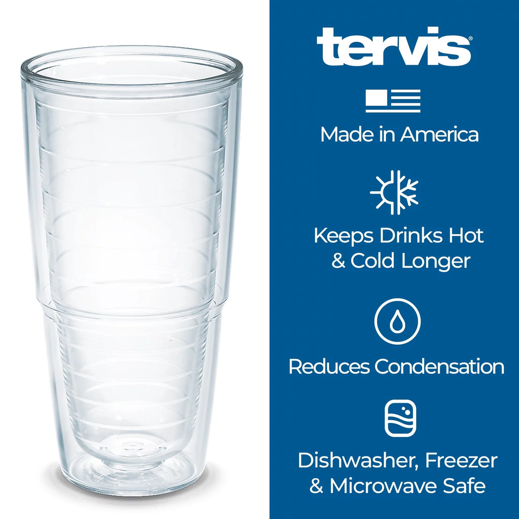 24oz 2pk Blue Lid Double Walled Insulated Tumbler A61688