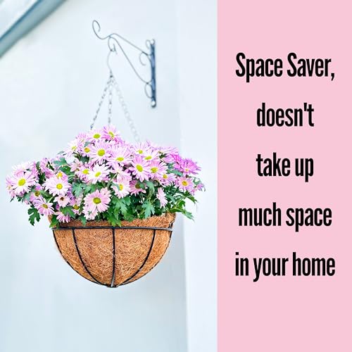3 Pack 10 Inch Hanging Planter with Coco Liner Metal Wire Basket S510