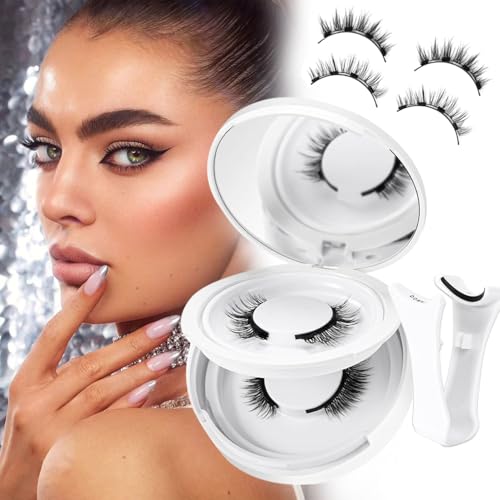 Magnetic Eyelashes with Applicator, Reusable Glue-Free Eyelashes Kit W7548