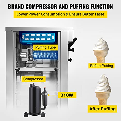 3.4 Gal/H Single Flavor Soft Serve Ice Cream Machine W67879
