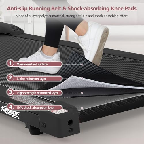 Slim Under Desk Treadmill with Remote Control and LED Display A658232