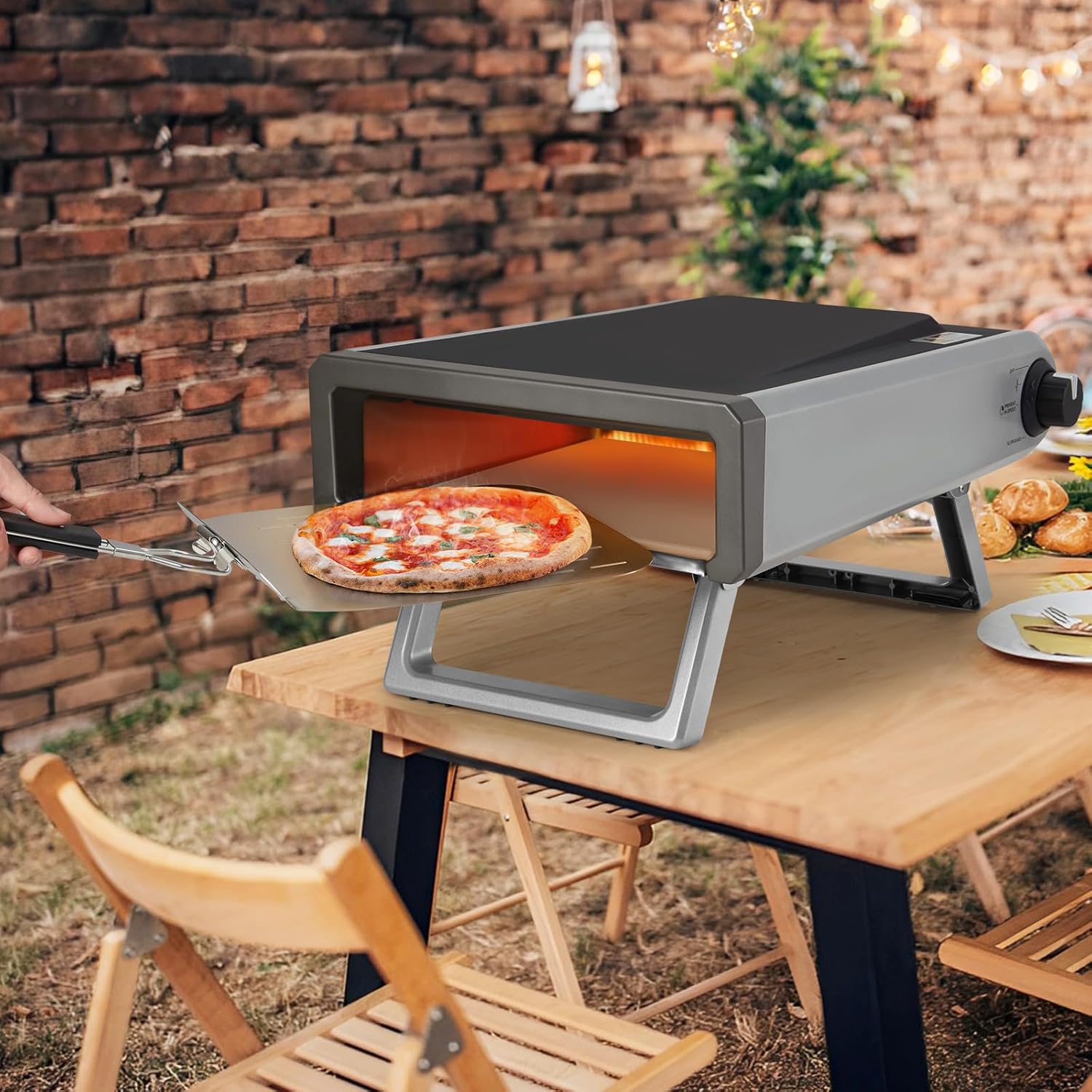12" Stainless Steel Portable Pizza Oven U2309