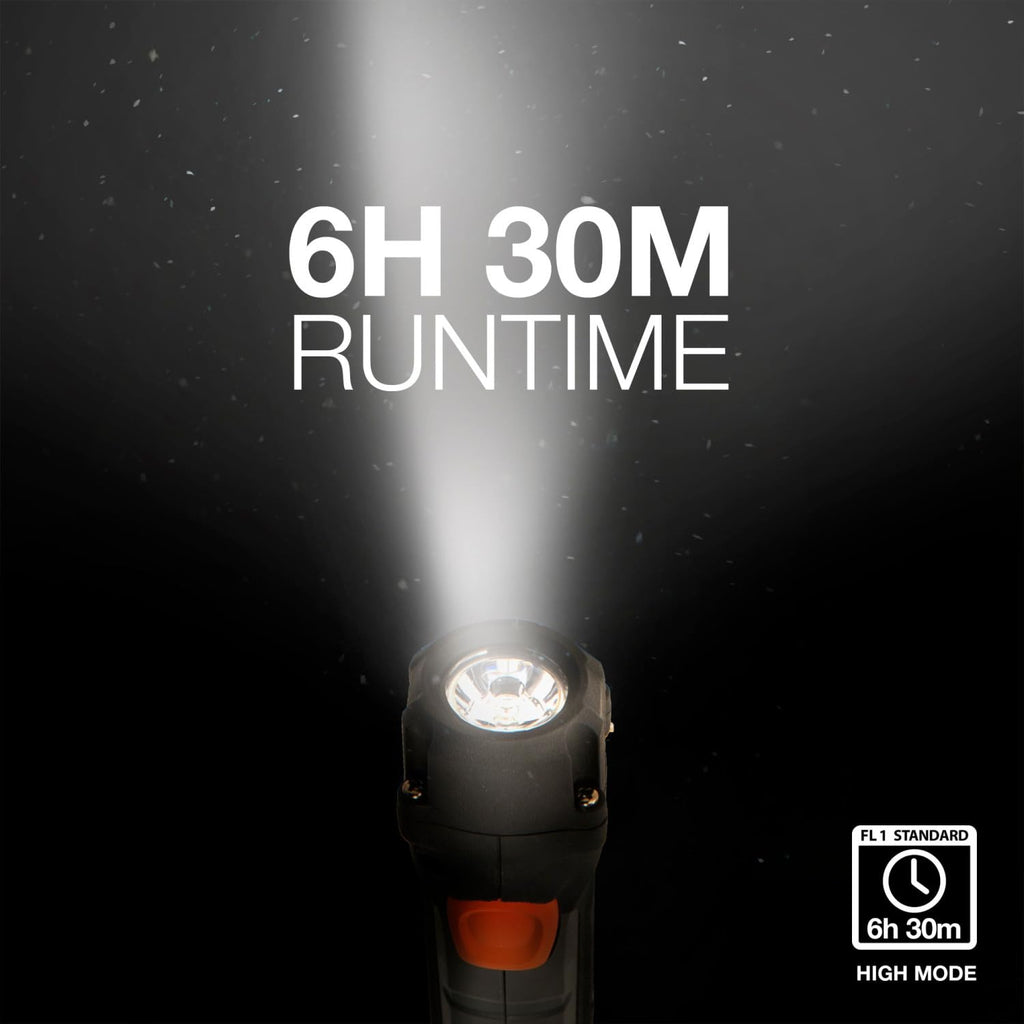Black/Gray LED Flashlight, IPX4 Water Resistant R681