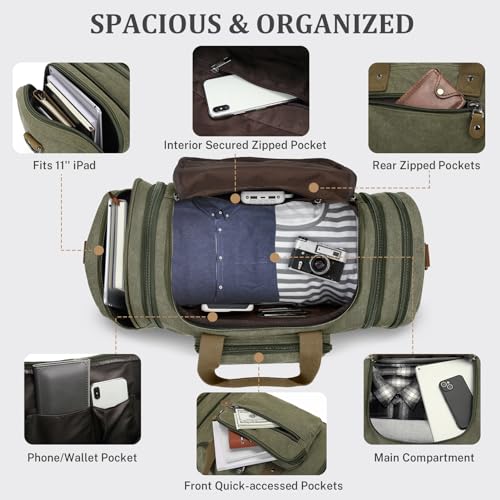 Canvas Duffle Bag 50L Expandable (Gray) G44004