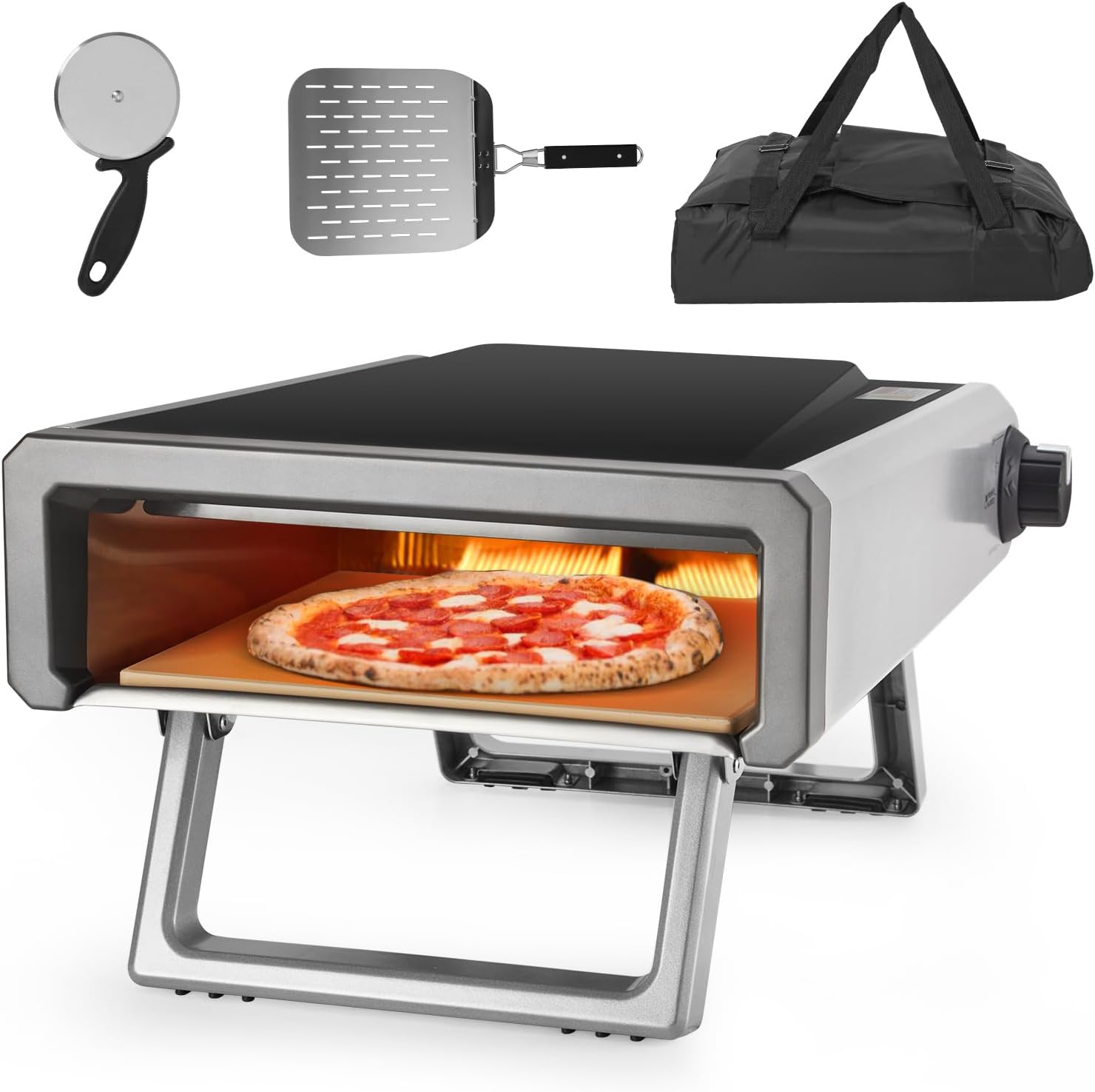 12" Stainless Steel Portable Pizza Oven U2309