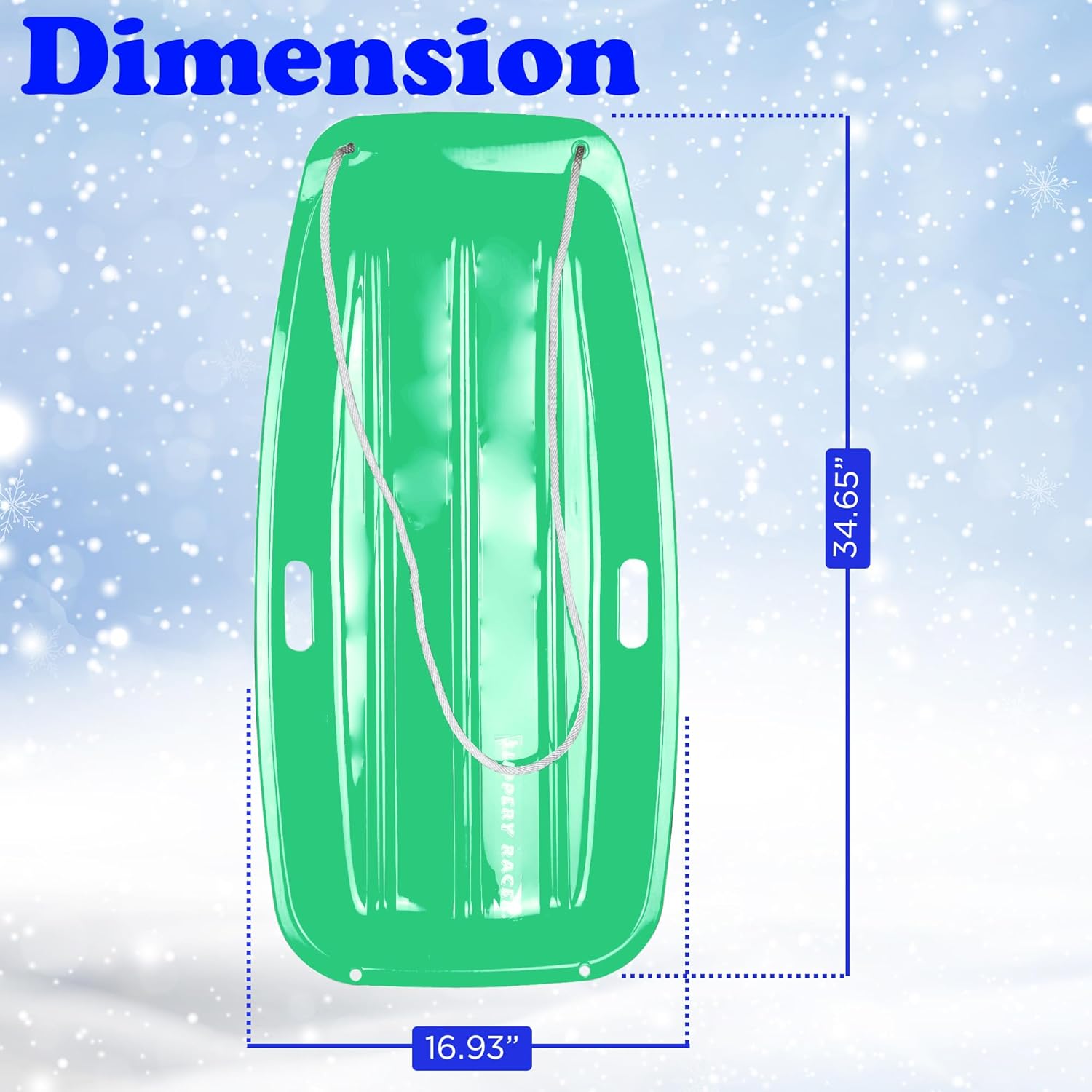Flexible Plastic Toboggan Snow Sled M968