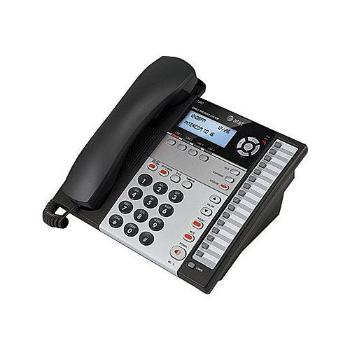 4-Line Expandable Corded Phone System with Speakerphone, 1 Handset, Black/Silver W6336