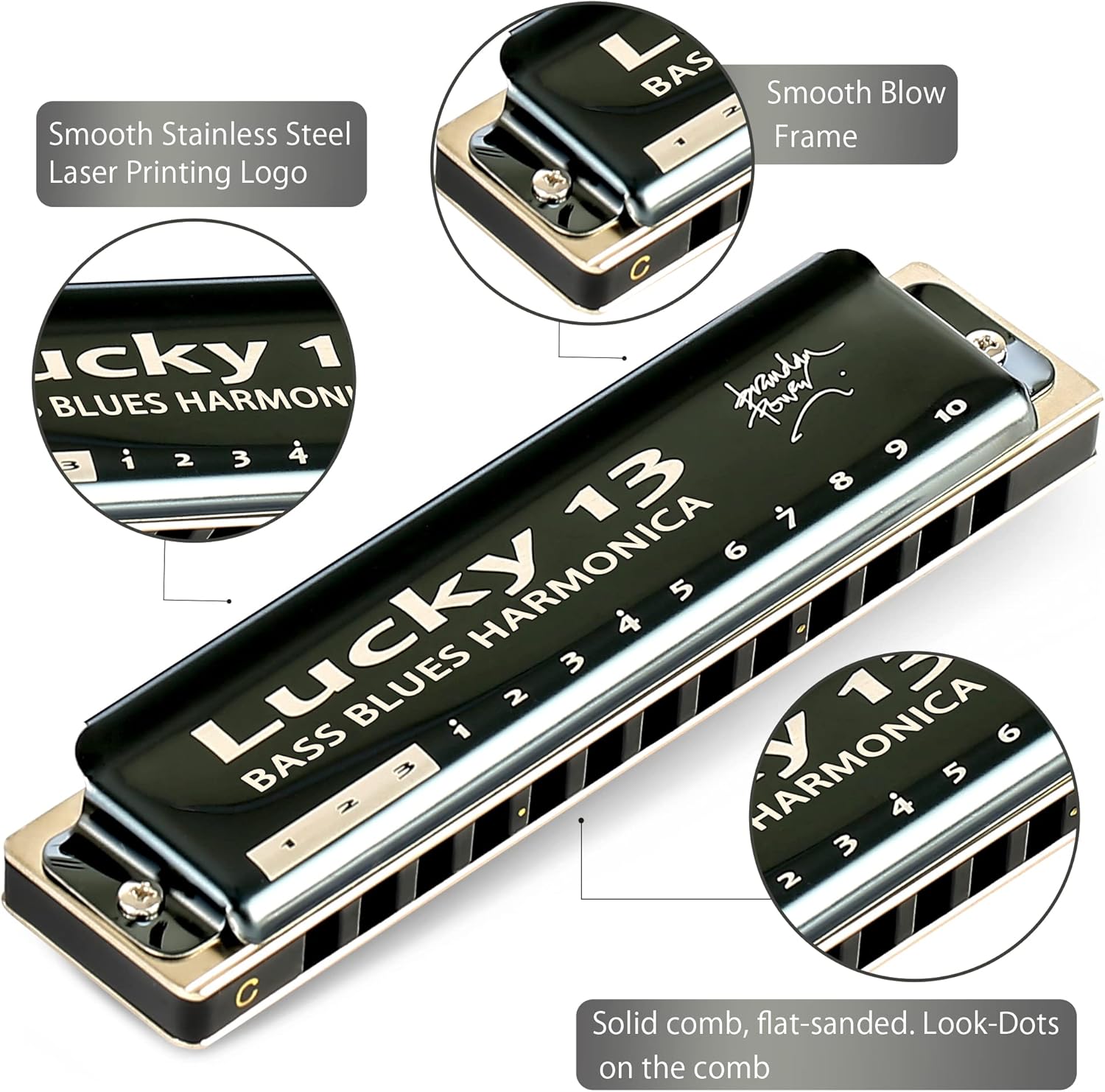 13 Holes Diatonic Harmonica C key Q794