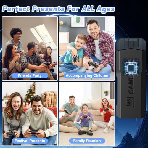 4K HD Game Stick with 128+256G TF Cards and Dual Controllers A1037