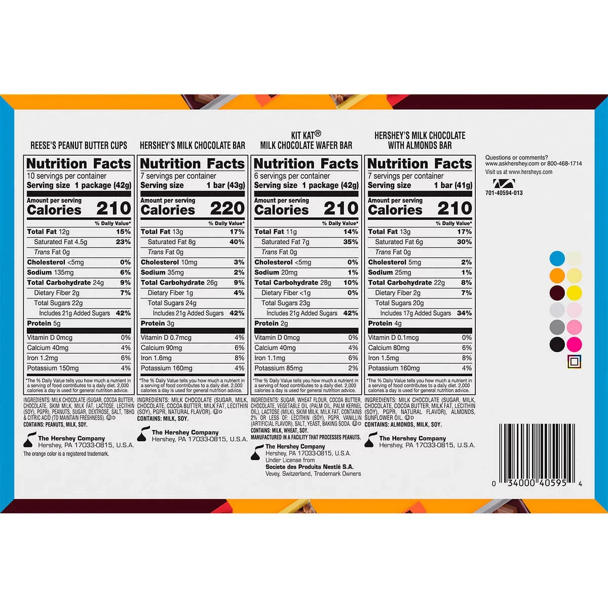 30 ct Chocolate Bars Variety Pack O343