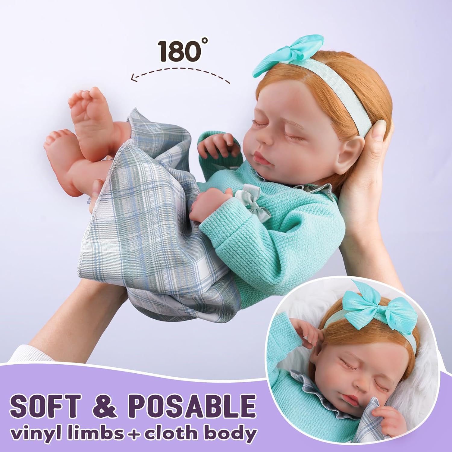 20 Inch Soft Body Realistic Blond Hair Baby Doll K154914