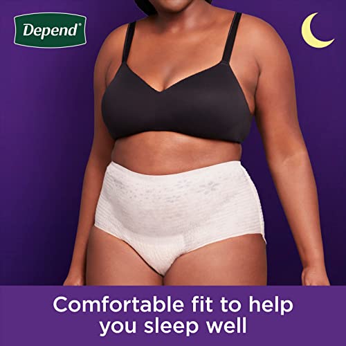 Disposable Overnight Adult Incontinence Underwear for Women, Medium, Blush, 15 Count E72225