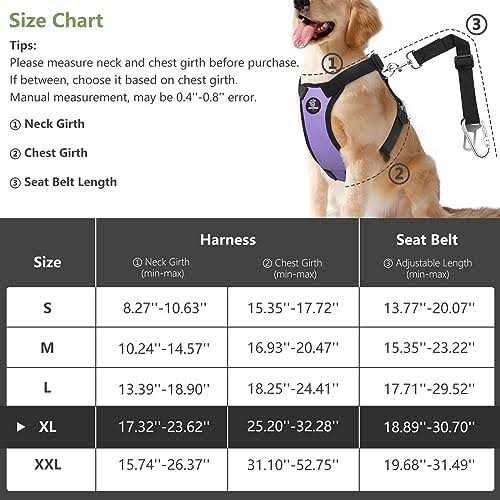 Adjustable Soft Padded Mesh Dog Safety Vest Harness with Travel Strap and Carabiner F22313