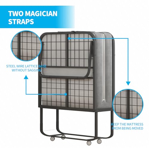 Twin Size Folding Bed with 4" Foam Mattress F7664