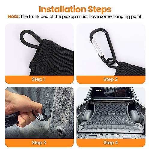 4'x4' Stretchable Elastic Cargo Net for Truck Bed A301616