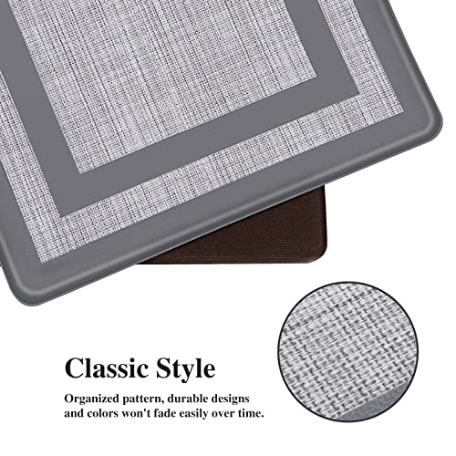 2 PCS Black and Gray Anti-Fatigue Kitchen Mat W774954