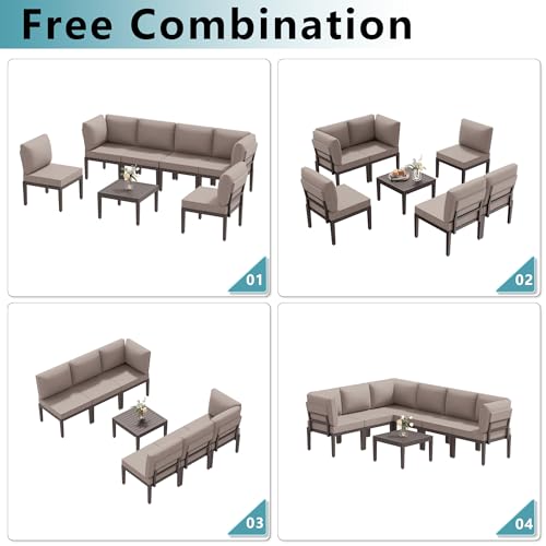 15 Piece Navy Blue Metal Patio Furniture Set with Propane Fire Pit O58705