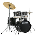 5-Piece Drum Set with 18 in. Bass Drum and Meinl HCS Cymbals Black Oak Wrap W614