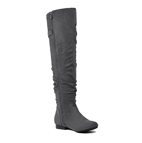 Women's Suede Over The Knee Thigh High Winter Boots X76164