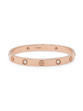 18K Rose Gold Bracelet with 4 Diamonds Size 18 B607