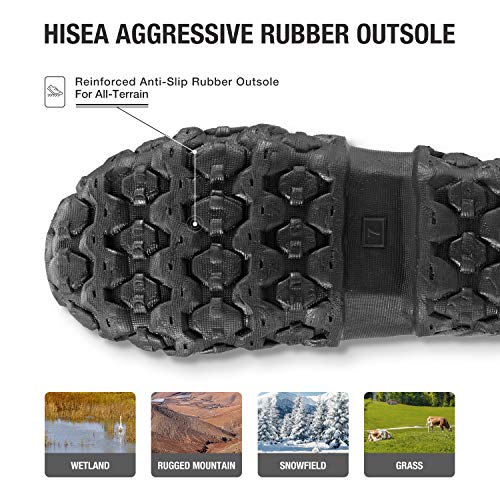 Men's Rain Boots Neoprene Rubber Waterproof Insulated Mid Height Garden Shoes N503