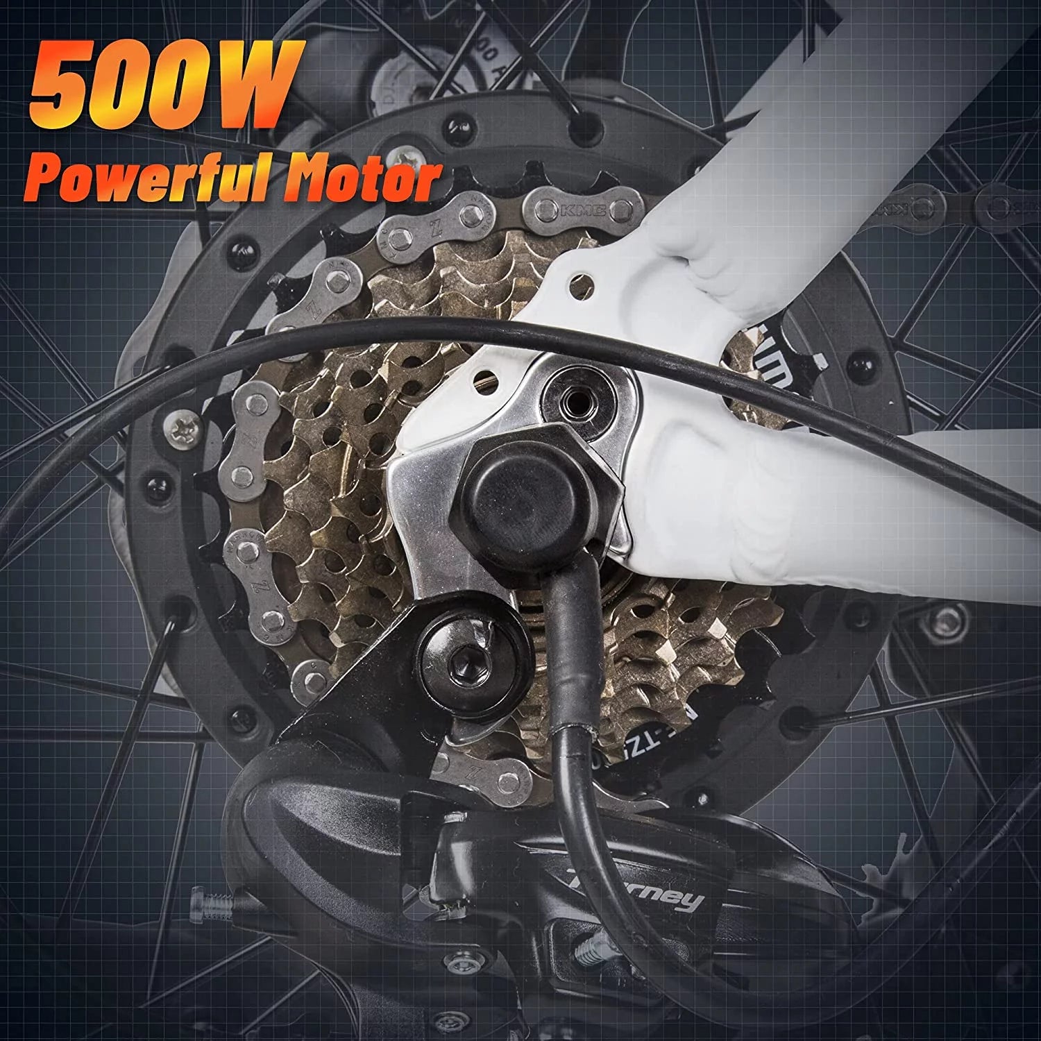 26" 500W Electric Mountain Bike with Removable Lithium Battery G401