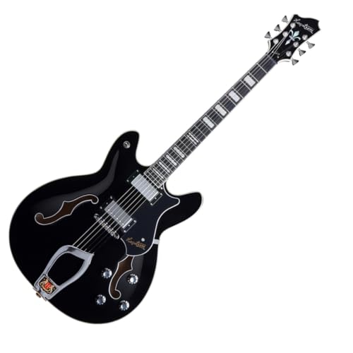Wild Cherry Transparent Semi-Hollow Body Electric Guitar D7812